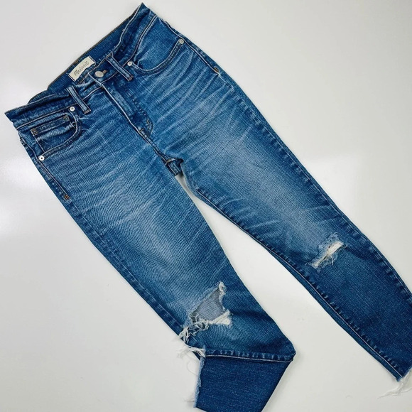 Madewell 9"‎ High-Rise Skinny Crop Jeans in Bruce Wash Size 27 - Picture 2 of 12